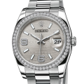 Rolex Datejust 116244-72600 36MM Silver Wave Dial Silver-tone Case