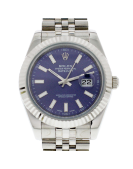 Rolex Datejust 116334BLSJ 41MM Blue Dial Silver-tone Case