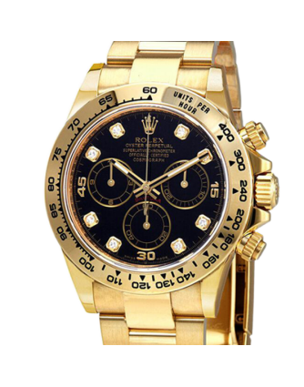 Rolex Daytona 116508BKDO 40MM Black Dial Yellow Gold-tone Case