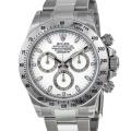 Rolex Daytona 116520-WSO 40MM White Dial Silver-tone Case