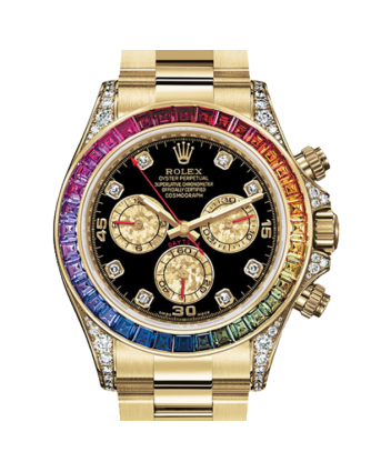 Rolex Daytona 116598RBOW 40MM Black Dial Gold-tone Case