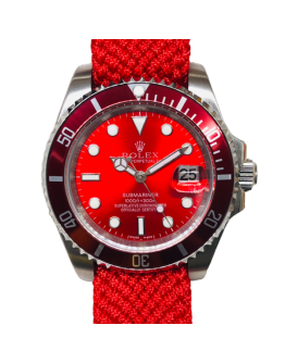 Rolex Submariner 116610Coke 40MM Red Dial Silver-tone Case