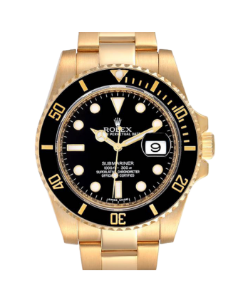 Rolex Submariner 116618LN-97208 40MM Black Dial Gold-tone Case