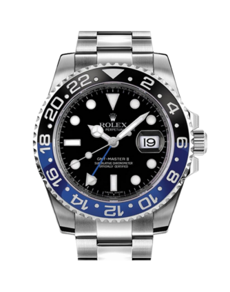 Rolex Gmt Master Ii 116710BLNR-78200 40MM Black Dial Silver-tone Case