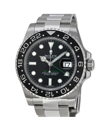 Rolex Gmt Master Ii 116710LN 40MM Black Dial Silver-tone Case