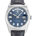 Rolex Day-Date 118139 36MM Blue Dial Silver-tone Case