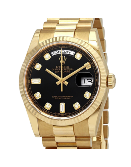 Rolex Day-Date 118238BKDP 36MM Black Dial Yellow Gold-tone Case