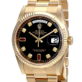 Rolex Day-Date 118238BKDRP 36MM Black Dial Yellow Gold-tone Case