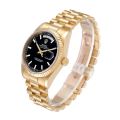 Rolex Day-Date 118238BKSP 36MM Black Dial Yellow Gold-tone Case