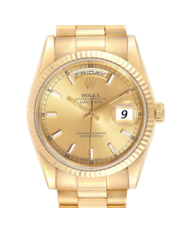 Rolex Day-Date 118238CSP 36MM Champagne Dial Yellow Gold-tone Case