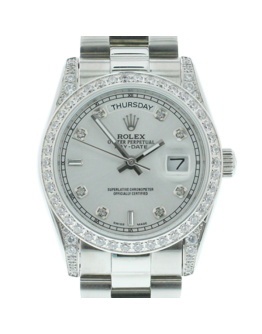 Rolex Day-date m118389-0008 36MM Silver Dial Silver-tone Case