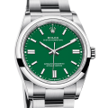 Rolex Oyster Perpetual m124300-0005 41MM Green Dial Silver-tone Case