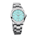 Rolex Oyster Perpetual m124300-0006 41MM Turquoise Blue Dial Silver-tone Case