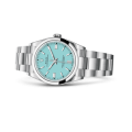 Rolex Oyster Perpetual m124300-0006 41MM Turquoise Blue Dial Silver-tone Case