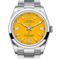 Rolex Oyster Perpetual m124300-0004 41MM Yellow Dial Silver-tone Case