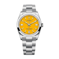 Rolex Oyster Perpetual m124300-0004 41MM Yellow Dial Silver-tone Case