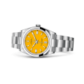 Rolex Oyster Perpetual m124300-0004 41MM Yellow Dial Silver-tone Case