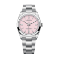 Rolex Oyster Perpetual m126000-0008 36MM Pink Dial Silver-tone Case