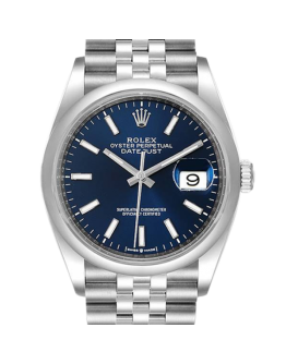 Rolex Datejust m126200-0005 36MM Blue Dial Silver-tone Case