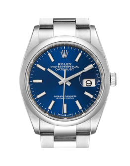 Rolex Datejust m126200-0006 36MM Blue Dial Silver-tone Case