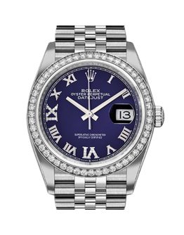 Rolex Datejust m126284rbr-0013 36MM Blue Dial Silver-tone Case