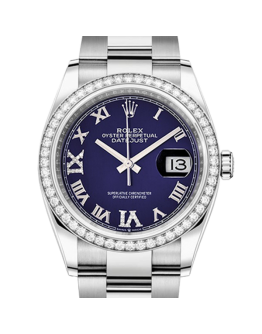 Rolex Datejust m126284rbr-0014 36MM Blue Dial Silver-tone Case