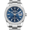 Rolex Datejust m126284rbr-0010 36MM Blue Dial Silver-tone Case