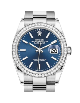 Rolex Datejust m126284rbr-0010 36MM Blue Dial Silver-tone Case