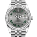 Rolex Datejust m126284rbr-0037 36MM Gray Dial Silver-tone Case