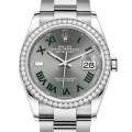 Rolex Datejust m126284rbr-0038 36MM Gray Dial Silver-tone Case