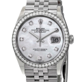 Rolex Datejust m126284rbr-0011 36MM Mother of Pearl Dial Silver-tone Case