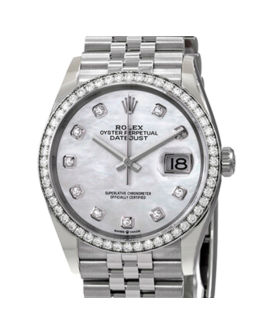 Rolex Datejust m126284rbr-0011 36MM Mother of Pearl Dial Silver-tone Case
