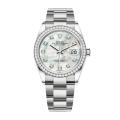 Rolex Datejust m126284rbr-0012 36MM Mother of Pearl Dial Silver-tone Case