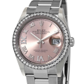 Rolex Datejust m126284rbr-0024 36MM Pink Dial Silver-tone Case