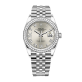 Rolex Datejust m126284rbr-0021 36MM Silver Dial Silver-tone Case