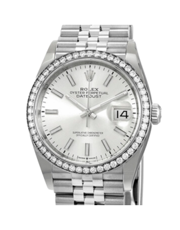 Rolex Datejust m126284rbr-0005 36MM Silver Dial Silver-tone Case