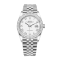 Rolex Datejust m126284rbr-0017 36MM White Dial Silver-tone Case