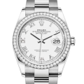 Rolex Datejust m126284rbr-0018 36MM White Dial Silver-tone Case