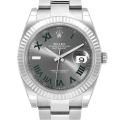 Rolex Datejust m126334-0021 41MM Wimbledon Dial Silver-tone Case