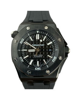 Audemars Piguet Royal Oak Offshore 15710ST.OO.A002CA.01-BLACK Men's 42mm Black-tone Rubber Band