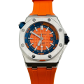 Audemars Piguet Royal Oak Offshore 42mm Mens 15710ST.OO.A070CA.01 Rubber Band Orange Dial