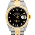 Rolex Datejust 16233BKDJ 36MM Black Dial Silver-tone Case