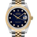 Rolex Datejust 16233BLDJ 36MM Blue Vignette Dial Silver-tone Case