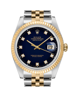 Rolex Datejust 16233BLDJ 36MM Blue Vignette Dial Silver-tone Case