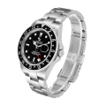 Rolex Gmt Master Ii 16710BKSO 40MM Black Dial Silver-tone Case