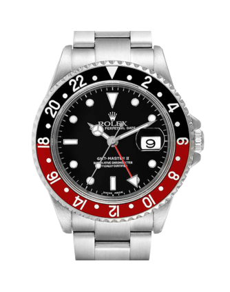 Rolex Gmt Master Ii 16710COKE 40MM Black Dial Silver-tone Case