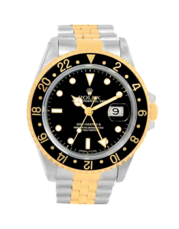 Rolex Gmt Master 16713BKSJ 40MM Black Dial Gold-tone Case