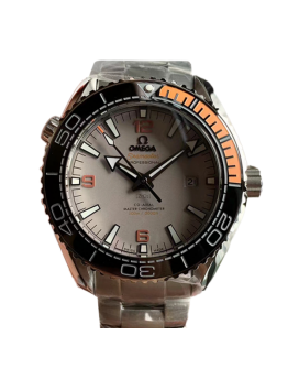 Omega Seamaster Men's 215.90.44.21.99.001 Silver-tone Sandblasted Titanium Dial Stainless Steel