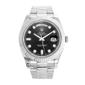 Rolex Day-Date 218239 41MM Black Dial Silver-tone Case