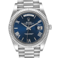 Rolex Day-Date m228239-0007 40MM Blue Dial Silver-tone Case